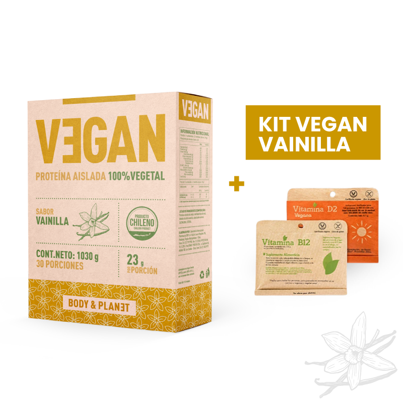 Kit Vegano Proteínas (Vainilla) + Vitaminas B12 y D2