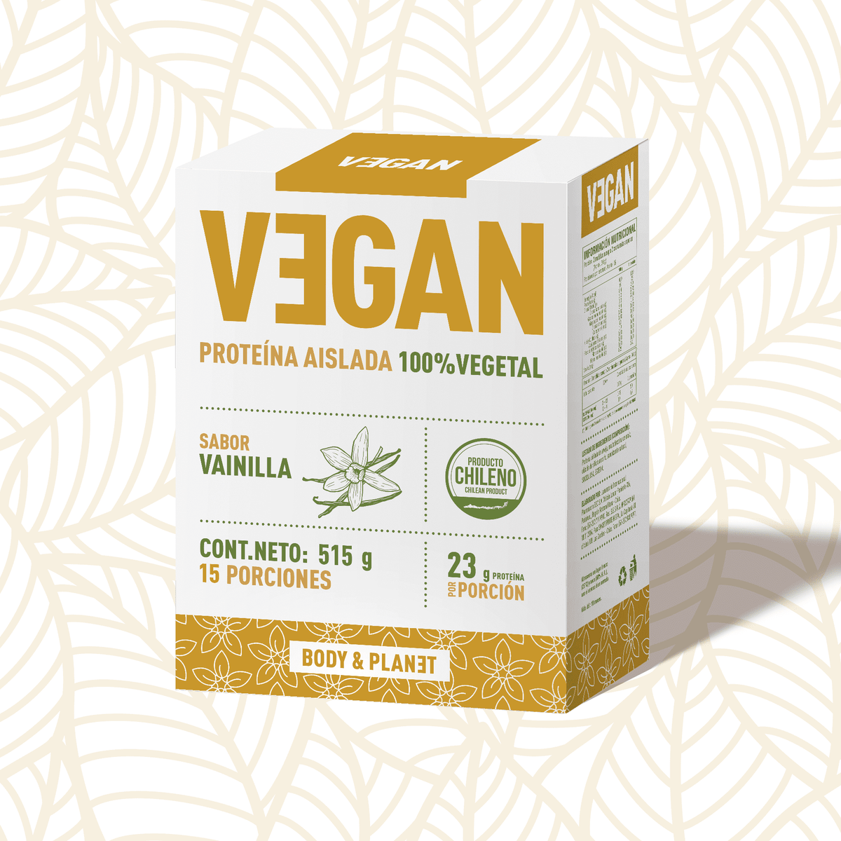 Proteínas en polvo Vegan Vainilla 500 grs. (15 porciones)